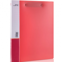 得力(deli)5302 实用文件夹 A4双强力夹 红色色 单只装