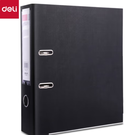 得力(deli) A4/3英寸带孔文件夹 单只装 5481黑色